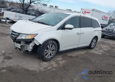 2014 Honda Odyssey Ex-L from USA, damaged, VIN 5FNRL5H63EB091472